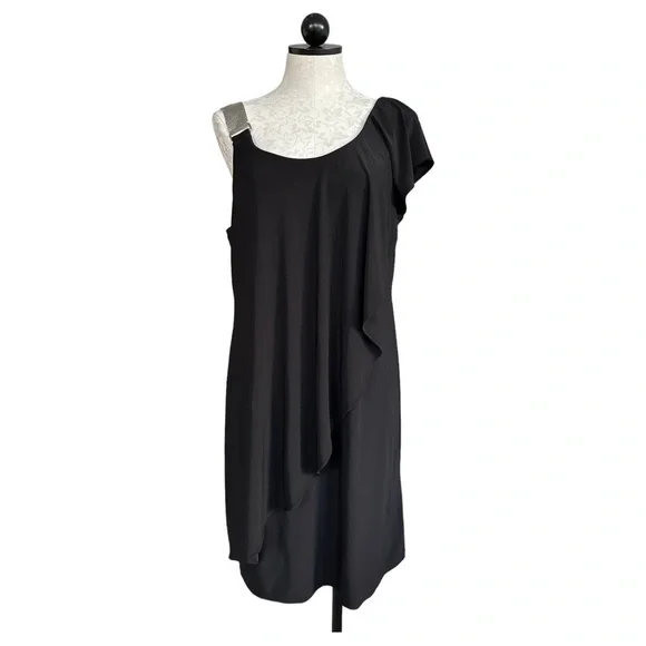 black dress with silver chain straps MIKUTA | The Black Chain Strap Dress | Designer Clothes & Apparel | S